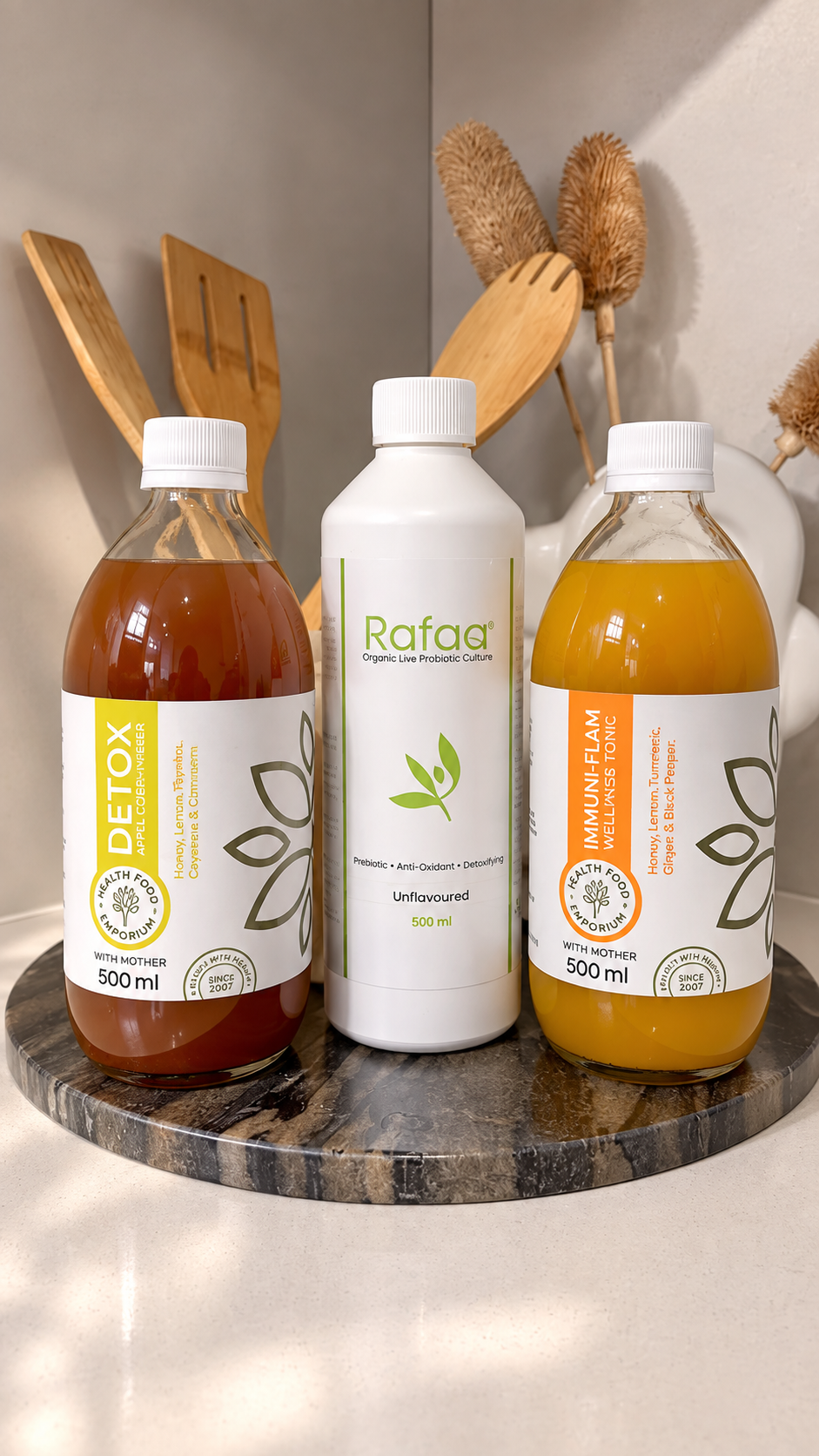 Unflavoured Live Liquid Probiotic + Detox + Immunity Tonic 500ml